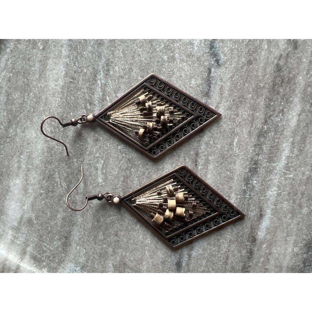 Vintage Geometric Dangle Earrings